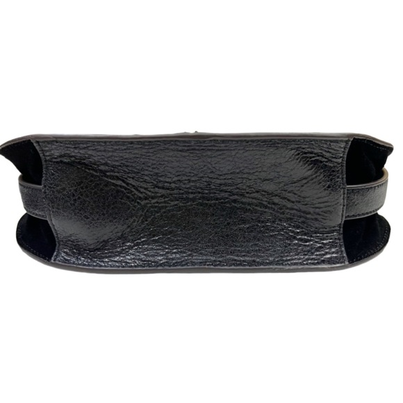 Aimee Kestenberg Ashton Black Leather Saddle Crossbody Purse - Picture 6 of 10